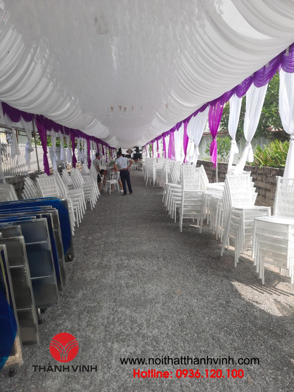 Ghế chiavari nhựa được nhiều nhà rạp tin dùng