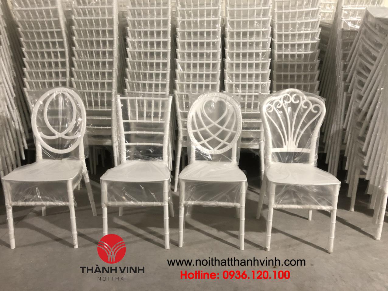 Ghế chiavari, ghế vương miện, ghế louis nhựa cho đơn vị tổ chức sự kiện ở Hà Nội