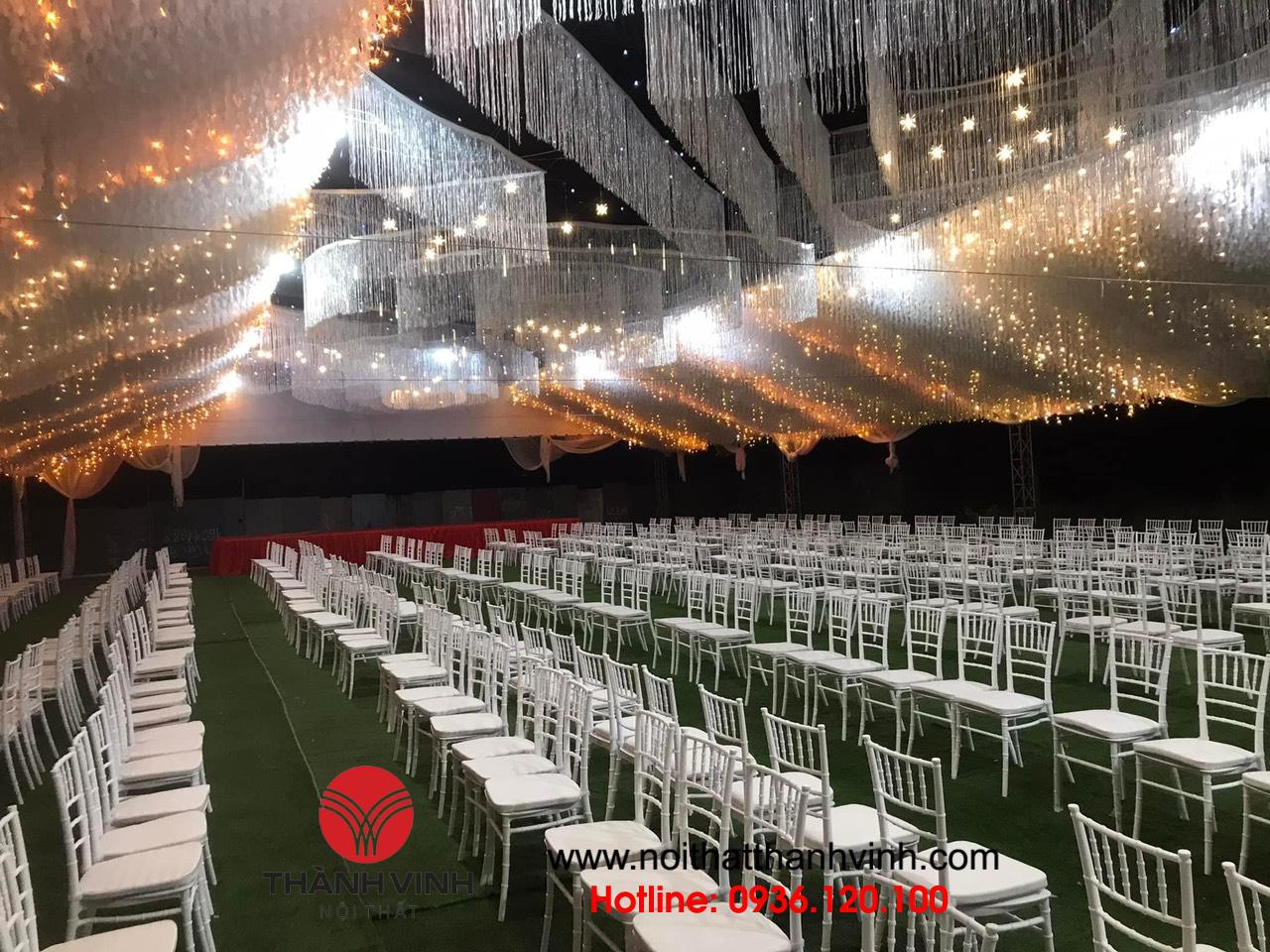Ghế chiavari tiffany cho tiệc cưới tại Quảng Ninh