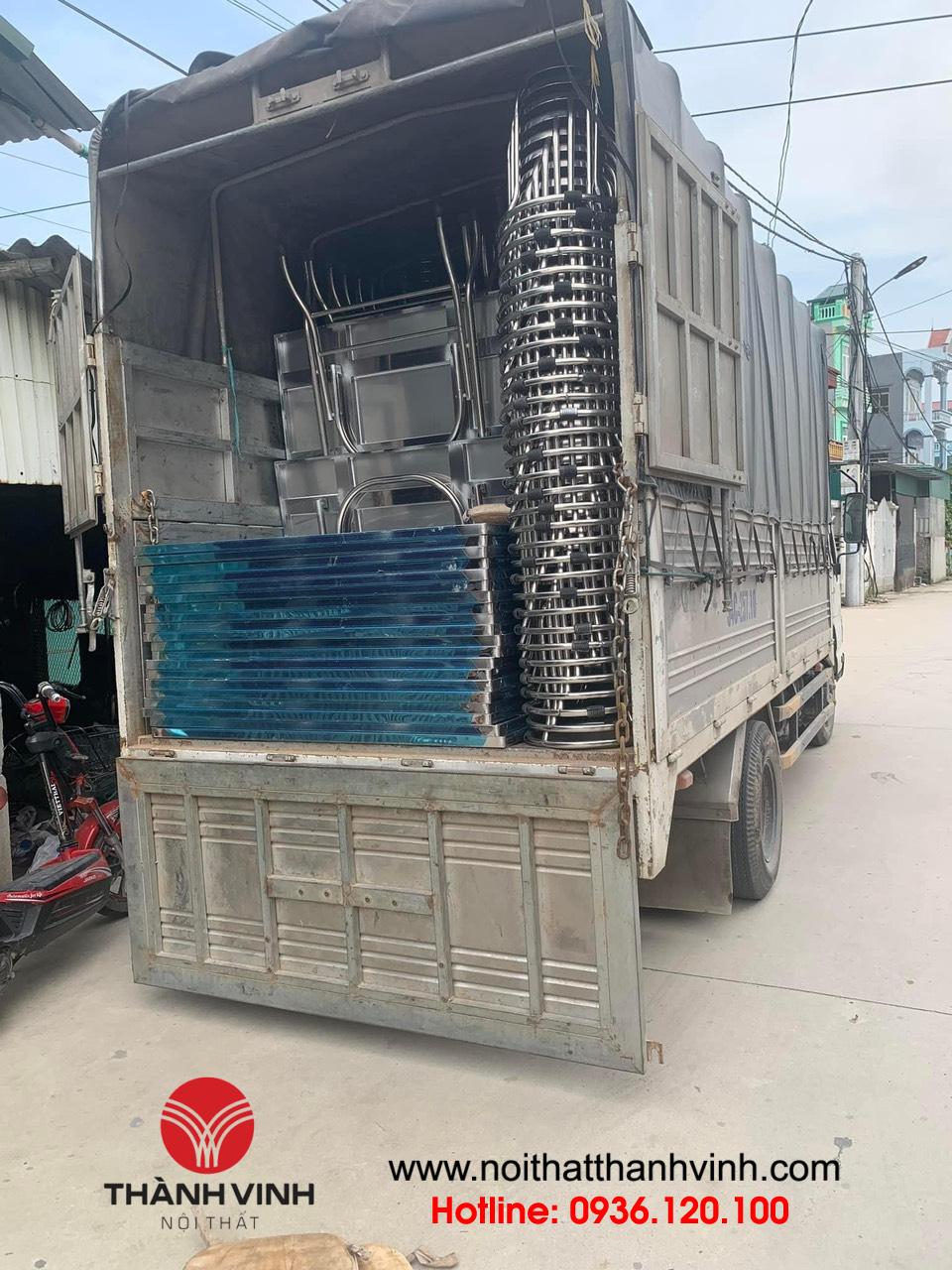 Bàn inox 80x130cm phân phối cho nhà rạp ở Quảng Ninh